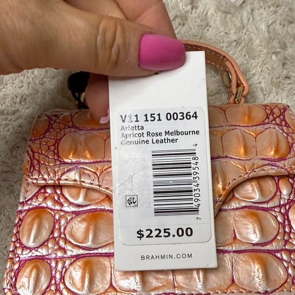 🍑NWT Rare Color of the Year Brahmin Arietta Apricot Rose Melbourne - Picture 7 of 10